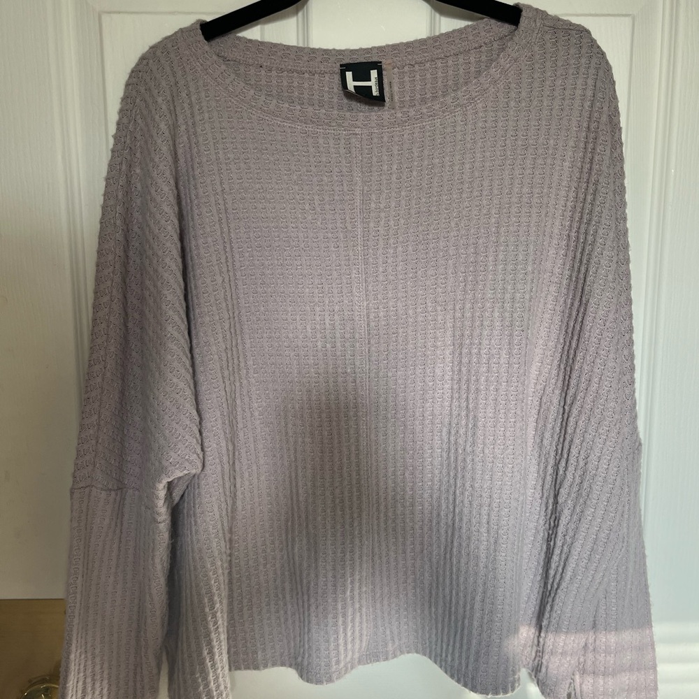 H by Bordeaux Lilac Knit Sweater